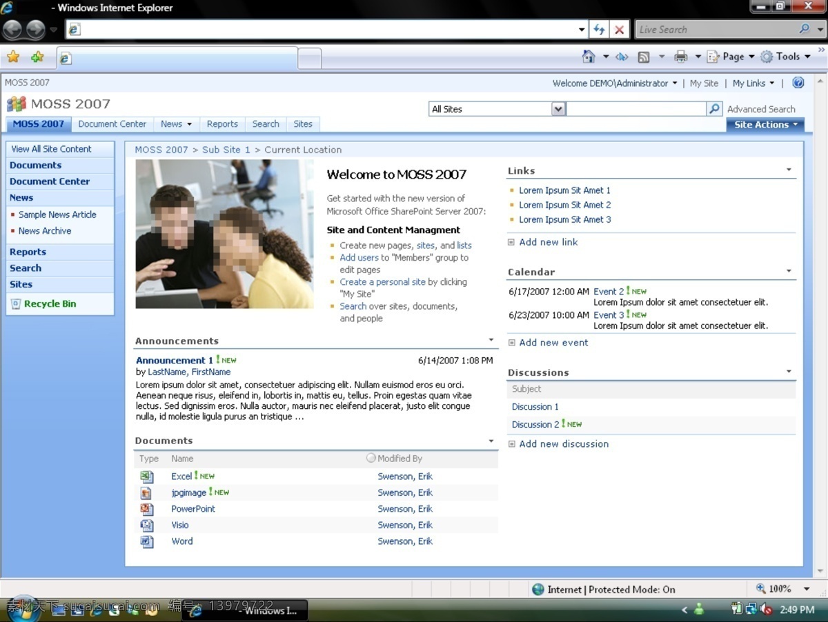 microsoft 网页模板 微软 英文模板 源文件 moss 2007 界面 模板下载 sharepoint moss2007 默认首页 默认主页 sp wss 网页素材