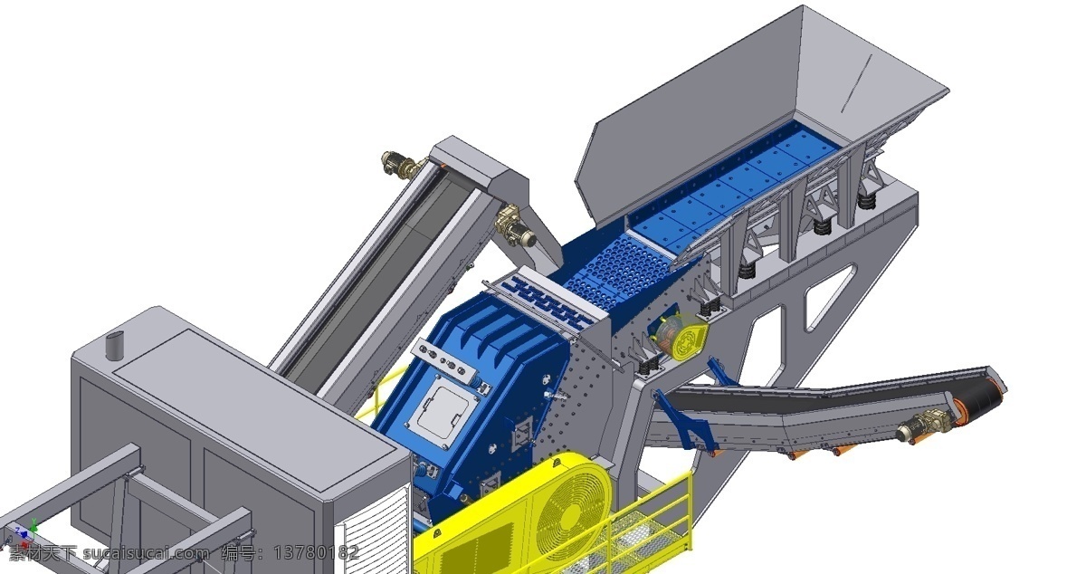 履带式 hsi 初级 破碎 3d模型素材 其他3d模型