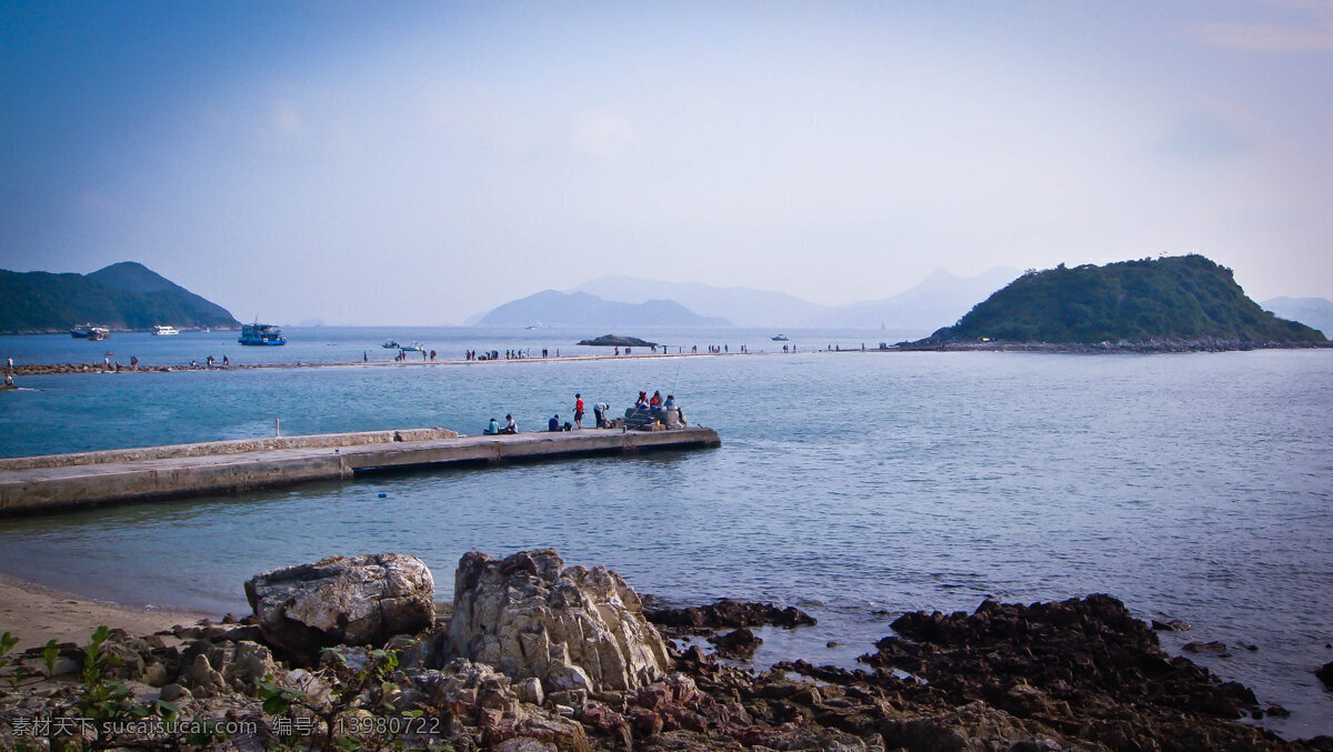 堤岸 香港地质公园 蓝天 高山 碧海 桥咀 山水风景 自然景观