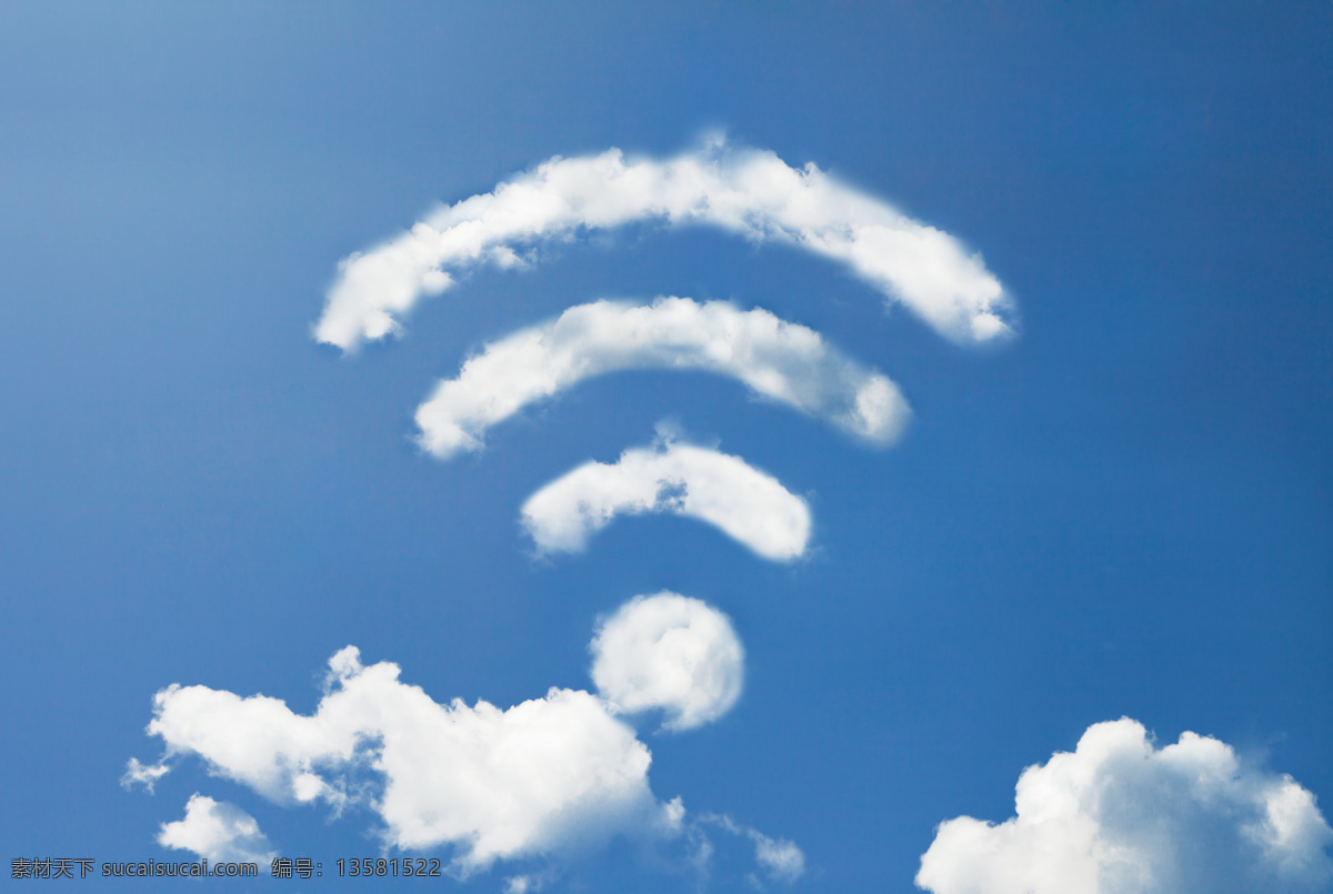 蓝天 白云 信号 图标 wifi 信号符号 信号图标 无线网络 信息图标 网络信息 通讯网络 现代科技