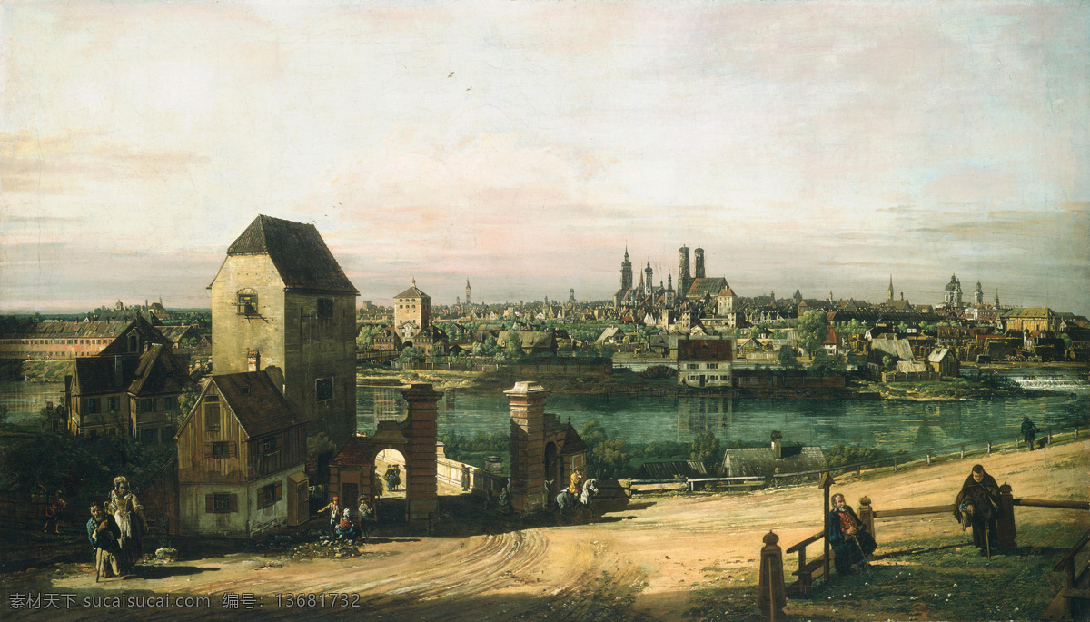 大师 画家 古典 画 建筑 景物 装饰画 油画 venetian workshop and bellotto bernardo 人物 高清 西方 国外 现代 家居装饰素材