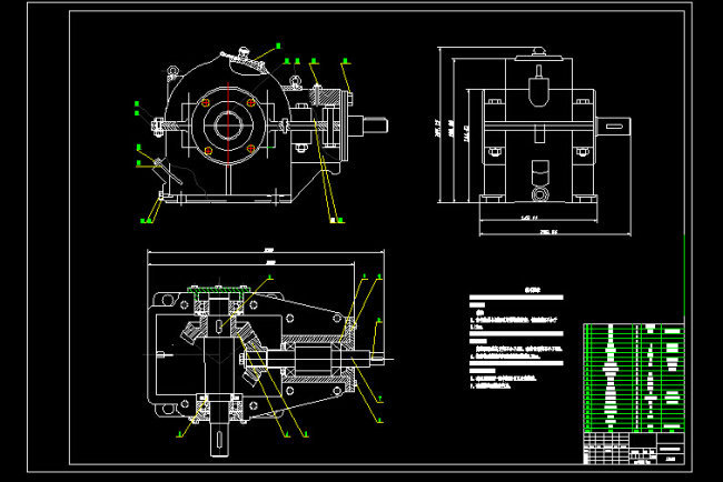 jsq 一级 圆锥 齿轮 减速机 cad 图纸 机械 dwg文件 减速机图纸 减速器图纸 cad素材