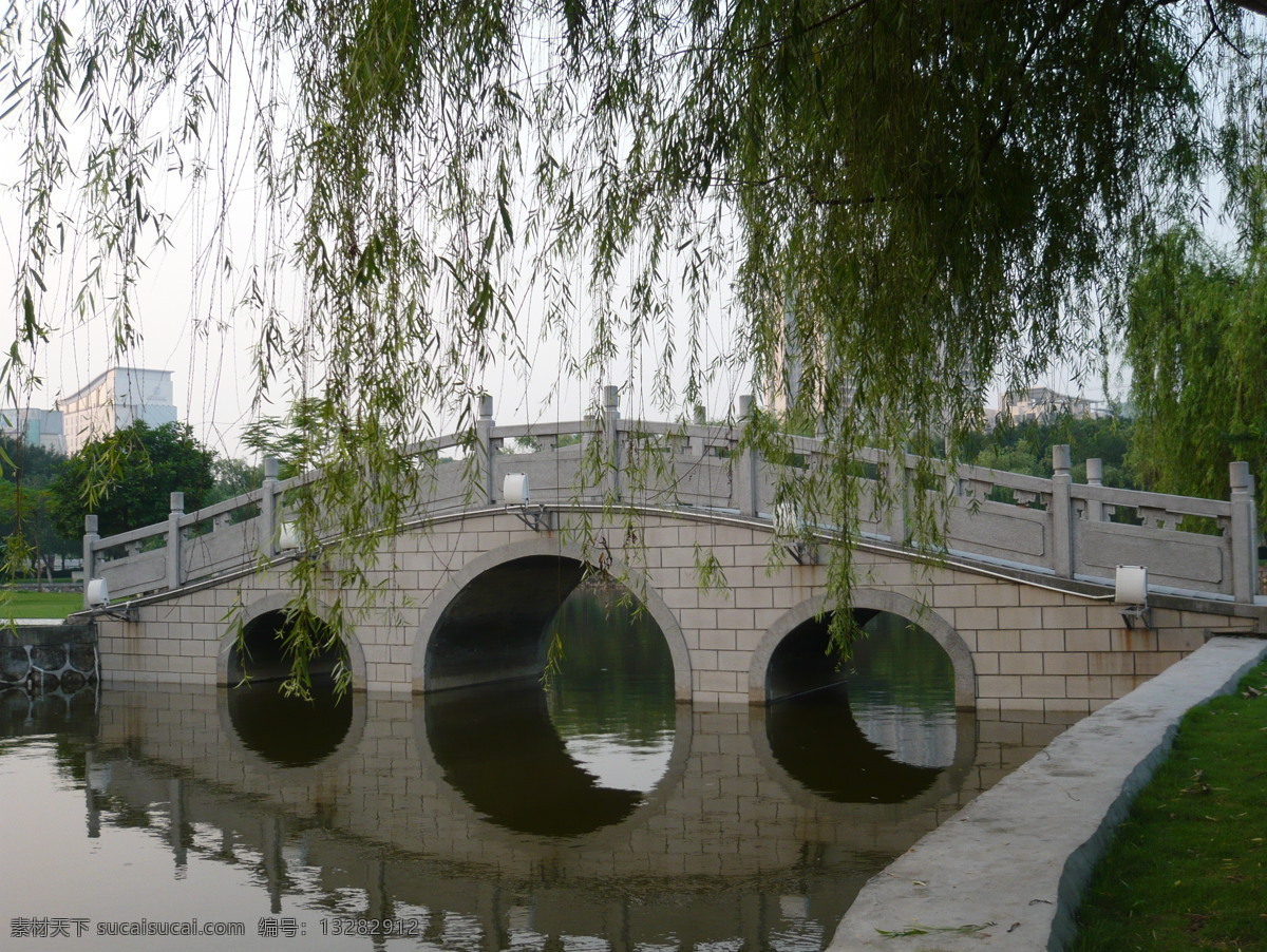 小桥流水 春天 公园 河流 流水 柳树 摄影图库 小桥 风景 生活 旅游餐饮