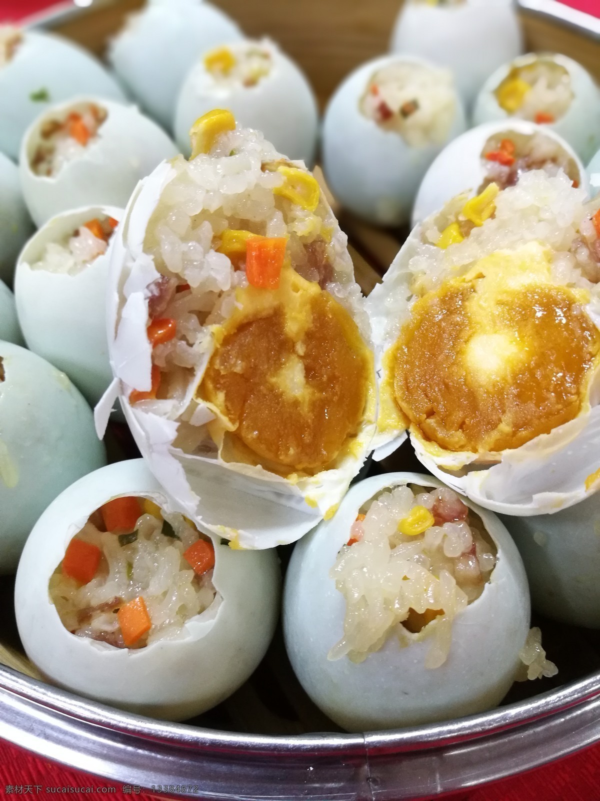 糯米蛋 糯米 鹹蛋 蛋 黄金蛋 餐饮美食 传统美食