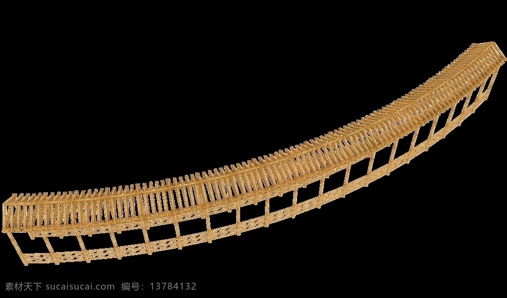 竹廊架 竹制 长廊 园林 古建 庄园 3d设计