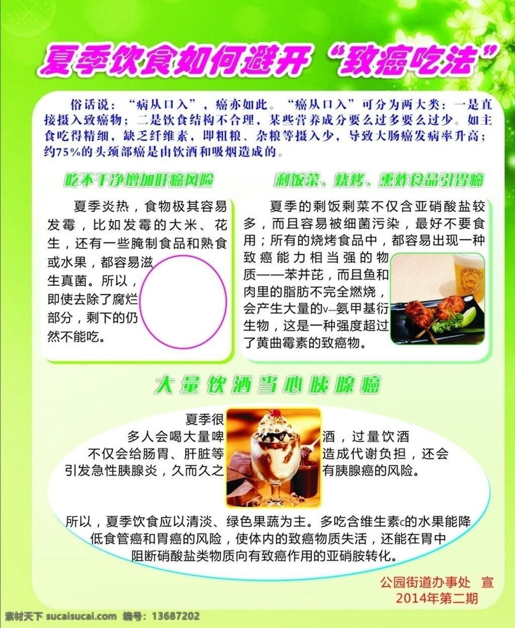 健康教育 宣传栏 健康教育宣传 避开致癌吃法 夏季饮食教育 夏季健康教育 夏季饮食注意 展板模板