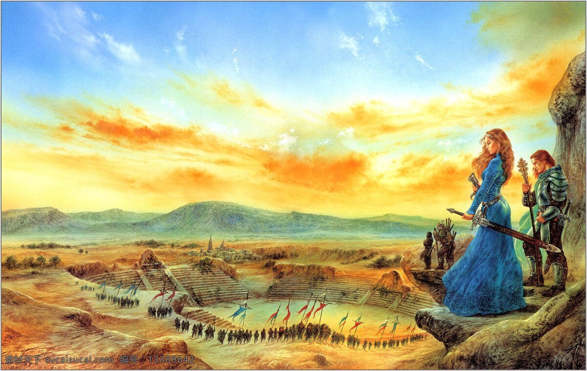 插画 古典 绘画书法 欧洲 奇幻 设计图库 文化艺术 战士 luis royo作品 royo 路易斯罗佑 插画集