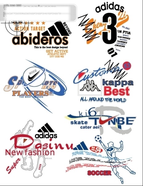 运动 品牌 logo adidas kappa nike 企业 标识 标记 矢量图 商标 全套 服装矢量印图 puma reebok lining 商标设计 矢量 图标 标志 其他矢量图