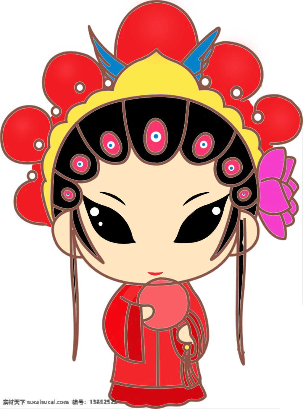 戏曲 小人 唱戏 卡通 人物 装饰画