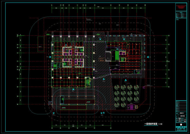 商务中心 cad 建筑 图稿 cad设计图 cad效果图 图纸 建筑素材 图纸下载 dwg 黑色