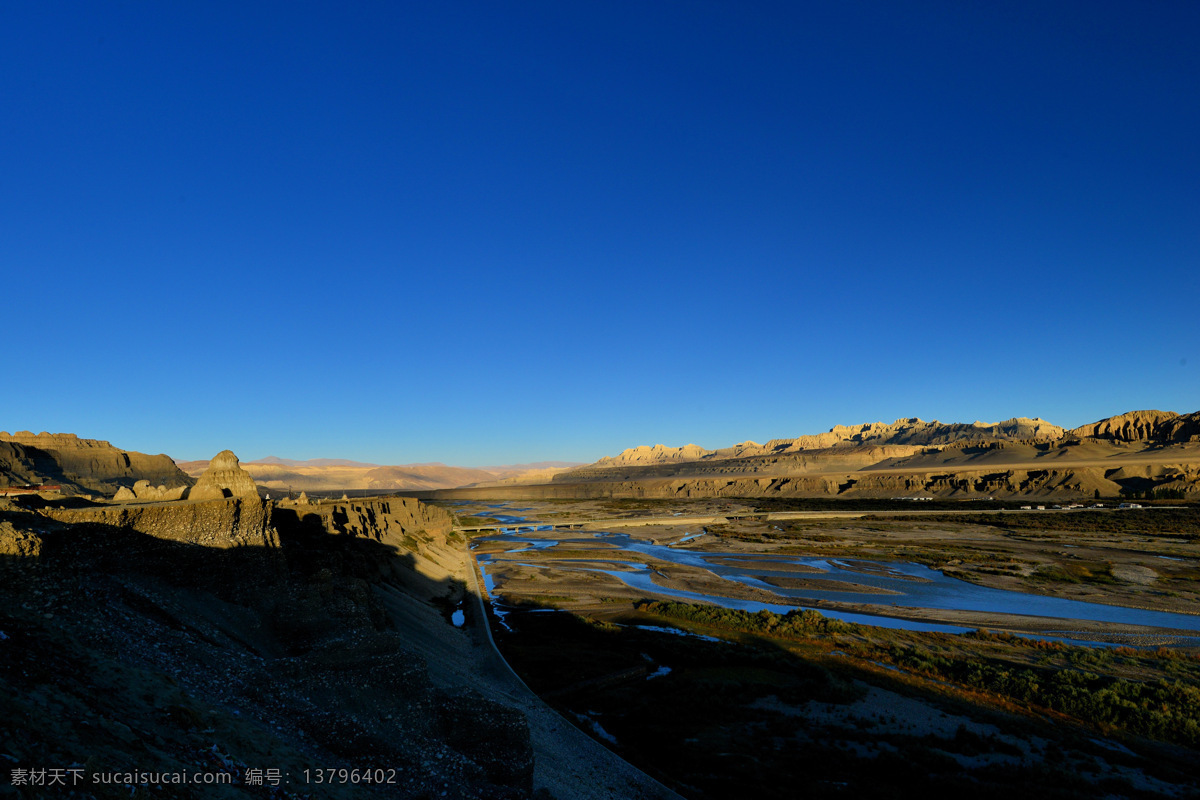 西藏 象泉河 晨曦 风景