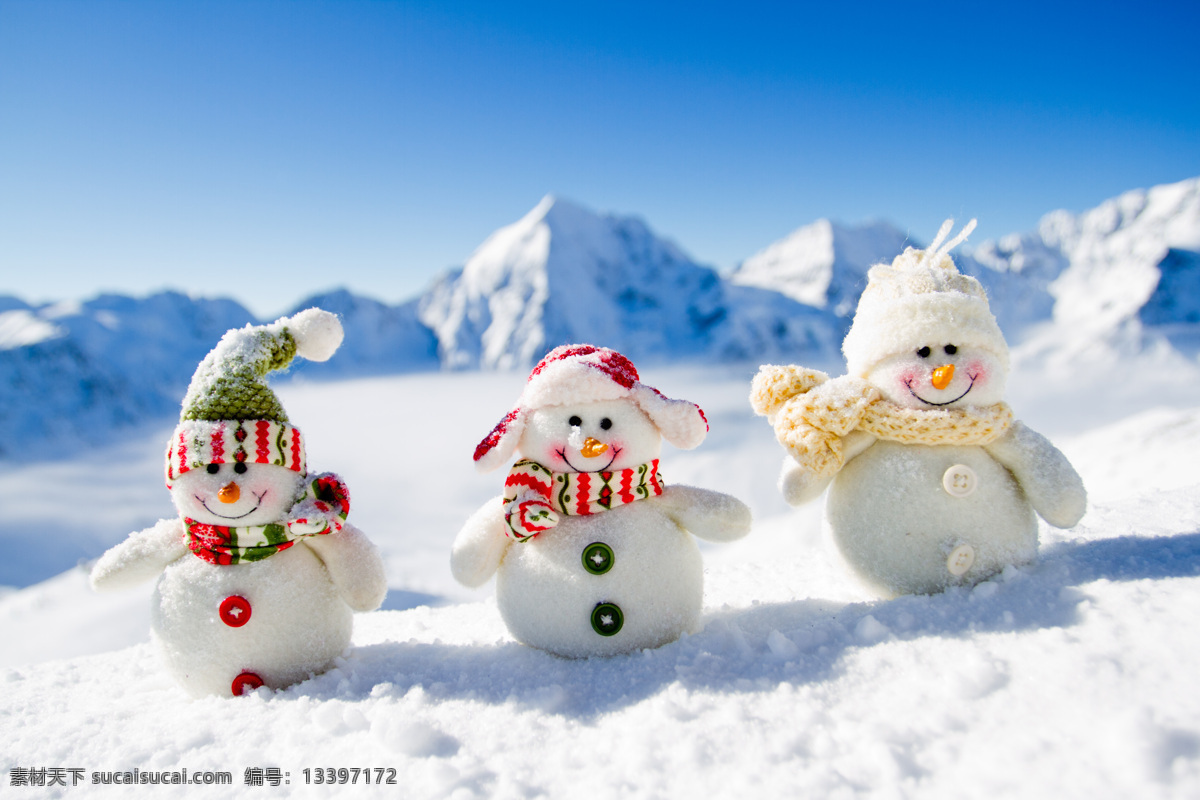 雪人 堆雪人 雪娃娃 卡通雪人 圣诞节 雪花 冬天 冬季 雪景 文化艺术 节日庆祝