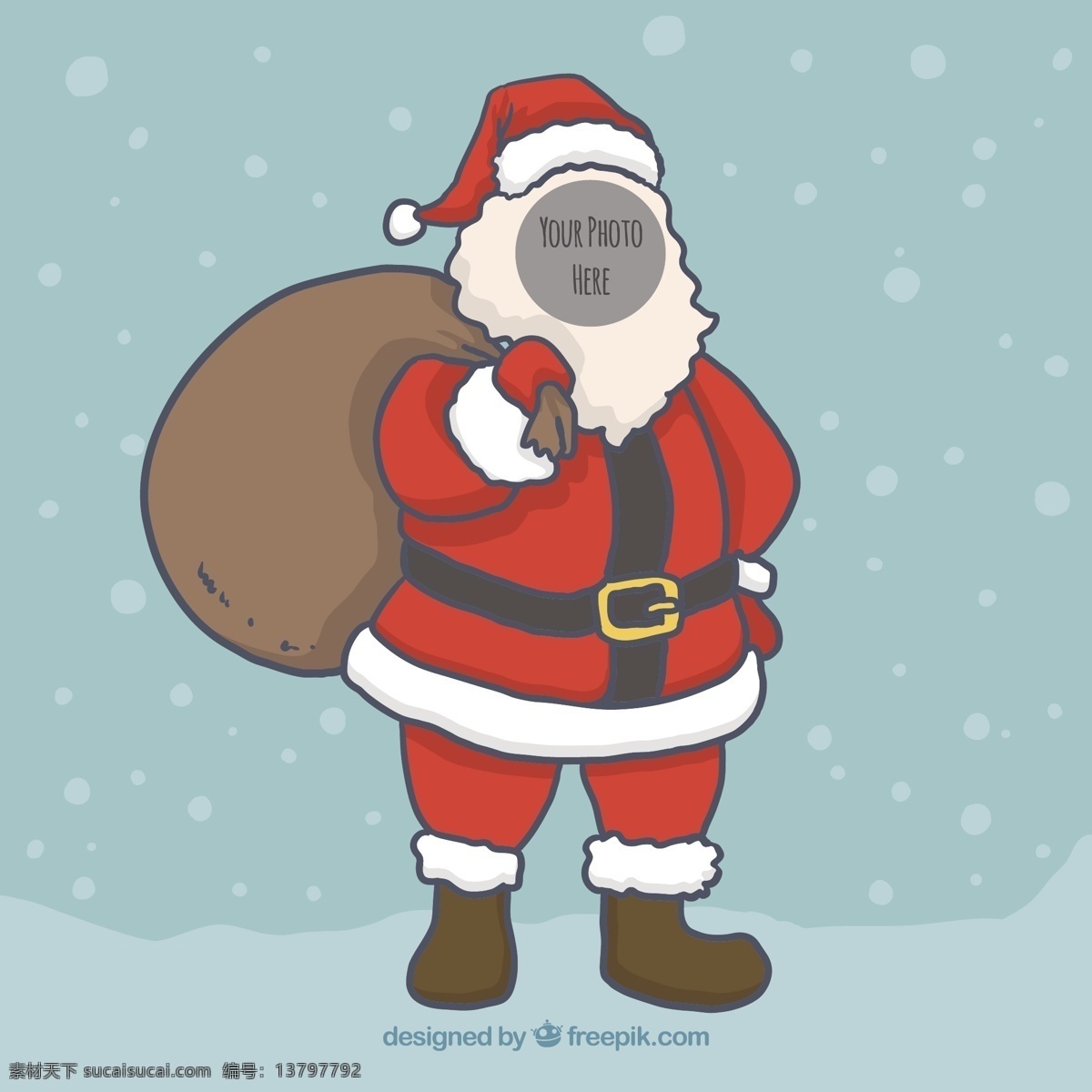圣 克劳斯 模板 圣诞节 一方面 圣诞快乐 冬天 照片 手绘 快乐 圣克劳斯 圣诞老人 庆典 节日 绘画 节日快乐 插图 绘制 青色 天蓝色