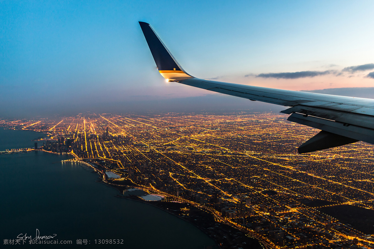 飞机 俯视图 城市光影 天空 旅游 旅游摄影