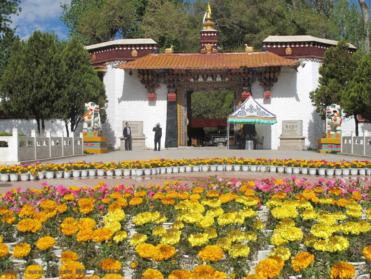 罗布林卡 西藏 拉萨 园林 公园 游玩 旅游 古迹 文物 夏宫 宫殿 花展 高原 西藏建筑 建筑摄影 建筑园林