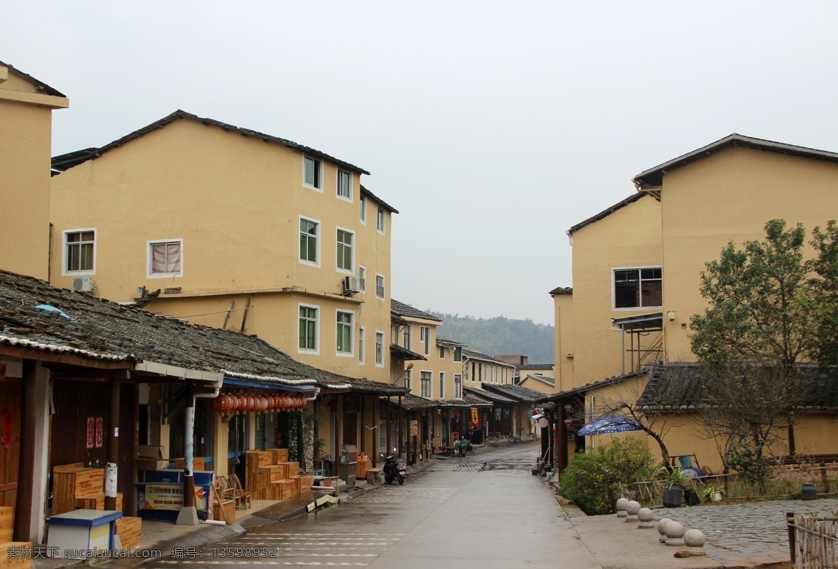 乡村小街 街道 乡村 空旷 永定土楼 长街 国内旅游 旅游摄影 白色