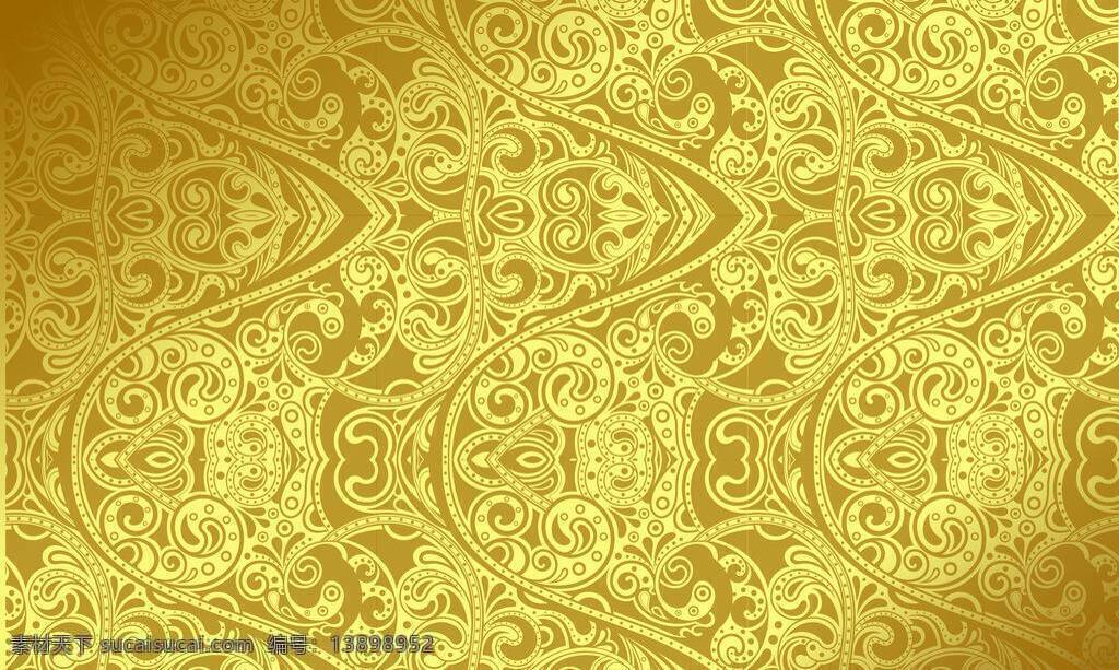 金色 欧式 底纹 矢量边框花纹 矢量花纹素材 矢量图库 花纹花边