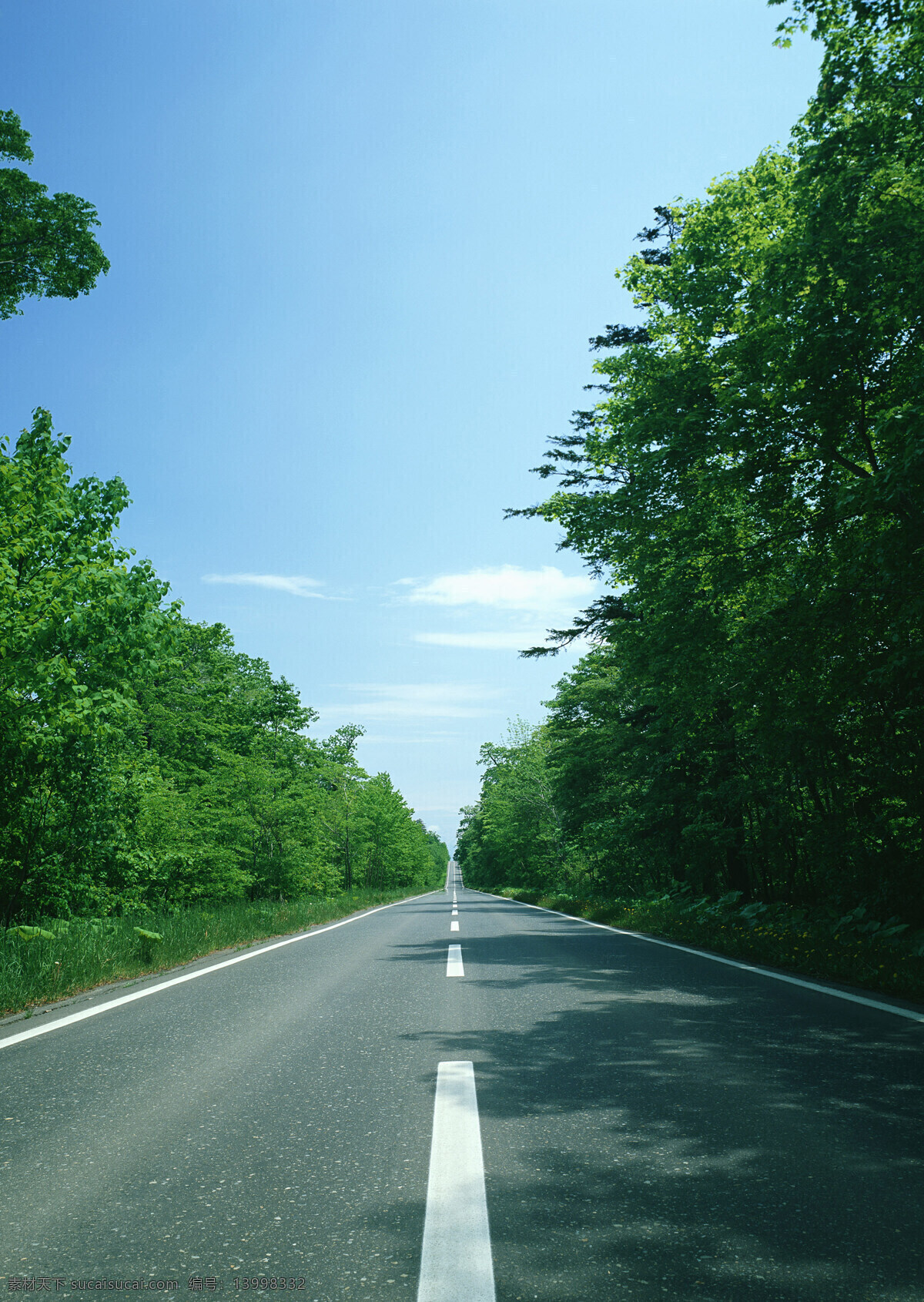 道路 笔直的道路 路边景色 天空 自然景观 摄影图库