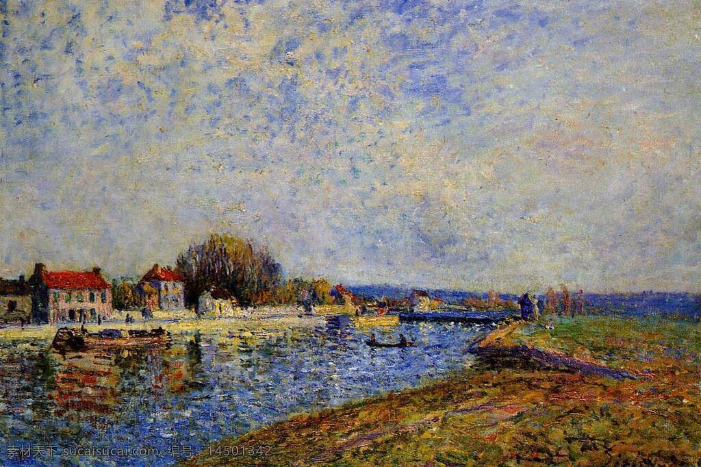 sisley 印象派 风景 自然 油画 装饰画 法国 画家 阿尔弗雷德 西 斯莱 alfred