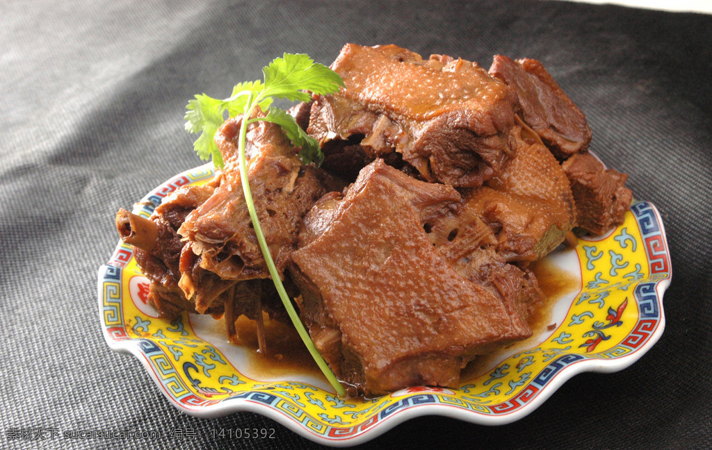 鹅肉免费下载 花纹 盘子 香菜 秘制鹅肉 风景 生活 旅游餐饮