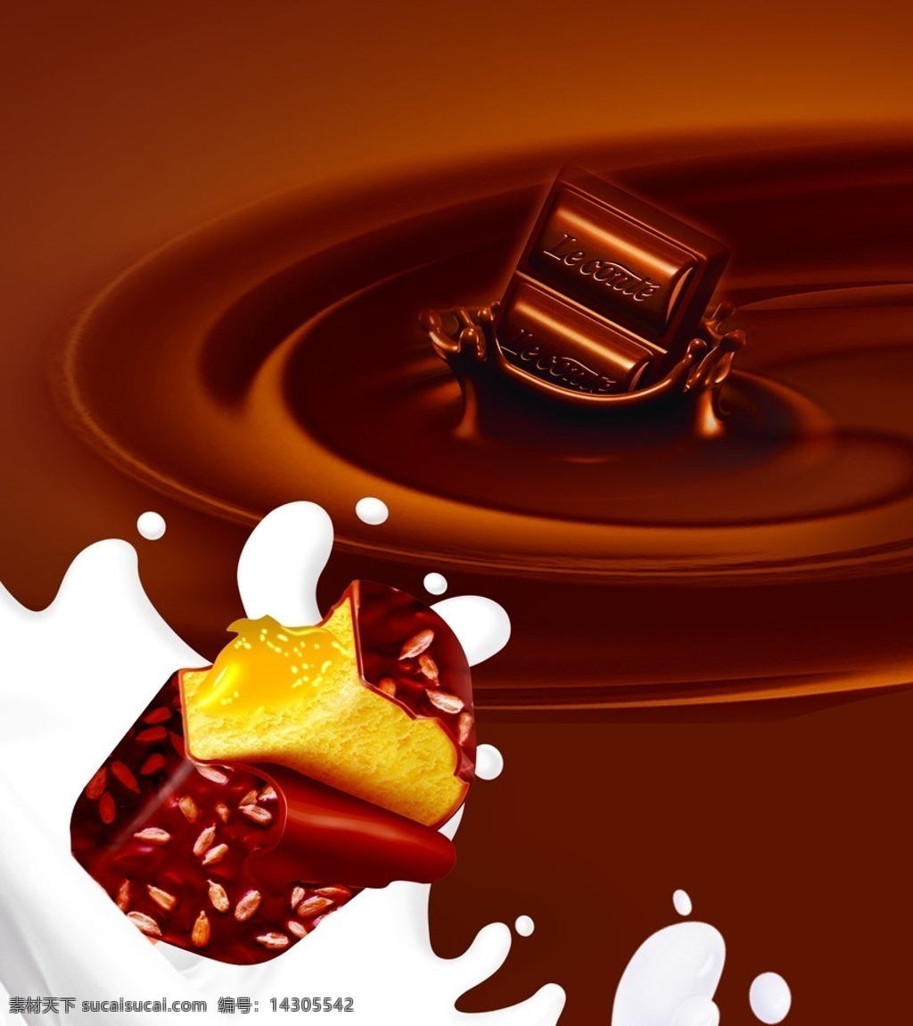 巧克力 牛奶 雪糕 冰激凌 背景 宣传画 背景素材 分层 源文件