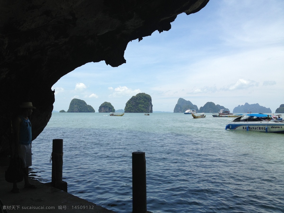 国外旅游 海岸 海边风景 旅游摄影 游艇 泰国 攀牙 湾 泰国攀牙湾 白天海上风景 攀牙湾风景 风景 生活 旅游餐饮