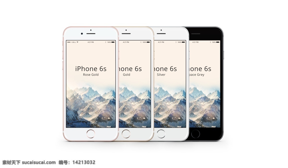 iphone 6s 四 角度 种 颜色 展示 高清 白色