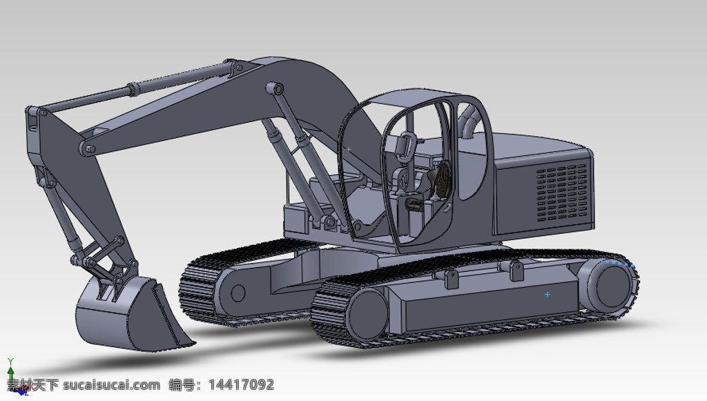 挖掘机 mtr 机械设计 军事 汽车 3d模型素材 其他3d模型