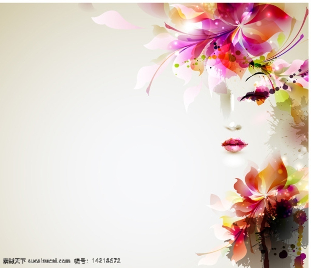 花朵 背景 底纹 banner 梦幻背景 平面素材 彩色底纹 春天的气息 女人 花朵背景底纹 海报