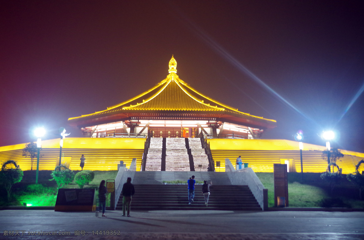 洛阳 隋唐 武则天 天堂 明堂 古建筑 夜景 建筑园林 建筑摄影