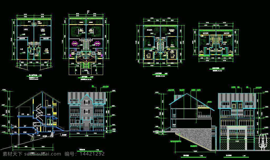 cad 别墅 度假 公馆 公寓 豪宅 环境设计 建筑设计 立面图 平面图 单体别墅方案 dwg 图纸 装修 装饰 施工图 剖面图 私宅 别业 居所 庄园 休闲 洋房 住宅 大全 源文件 cad素材 室内图纸