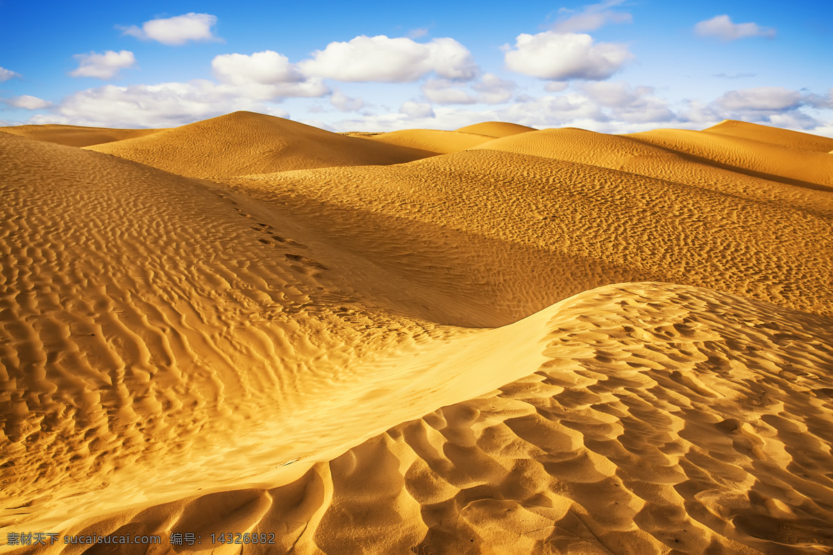 金色沙漠风景 蓝天白云 沙子 风沙 山丘 沙漠风景 荒漠风景 美丽风景 风景摄影 美丽景色 自然风景 自然景观 黄色