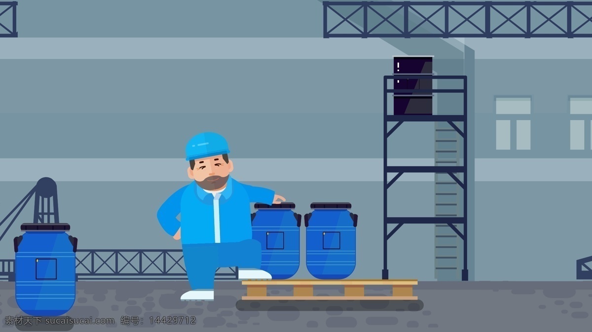 工厂 化学 扁平 人物 mg 动画 化工厂 卡通 元素