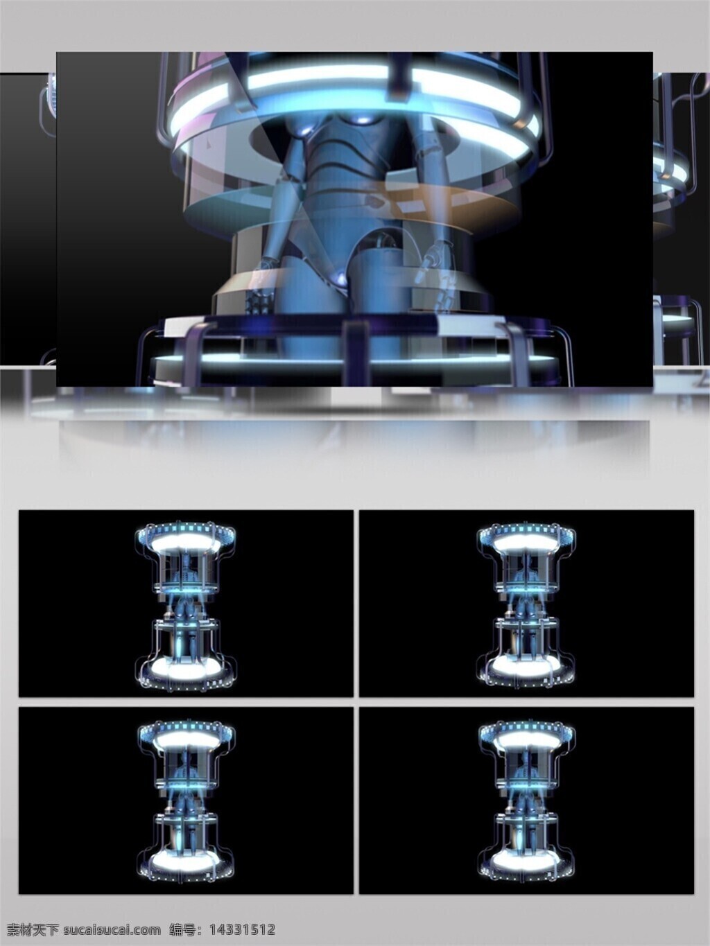 蓝色 科技 感 机器人 视频 3d视频素材 特效视频素材 科技感