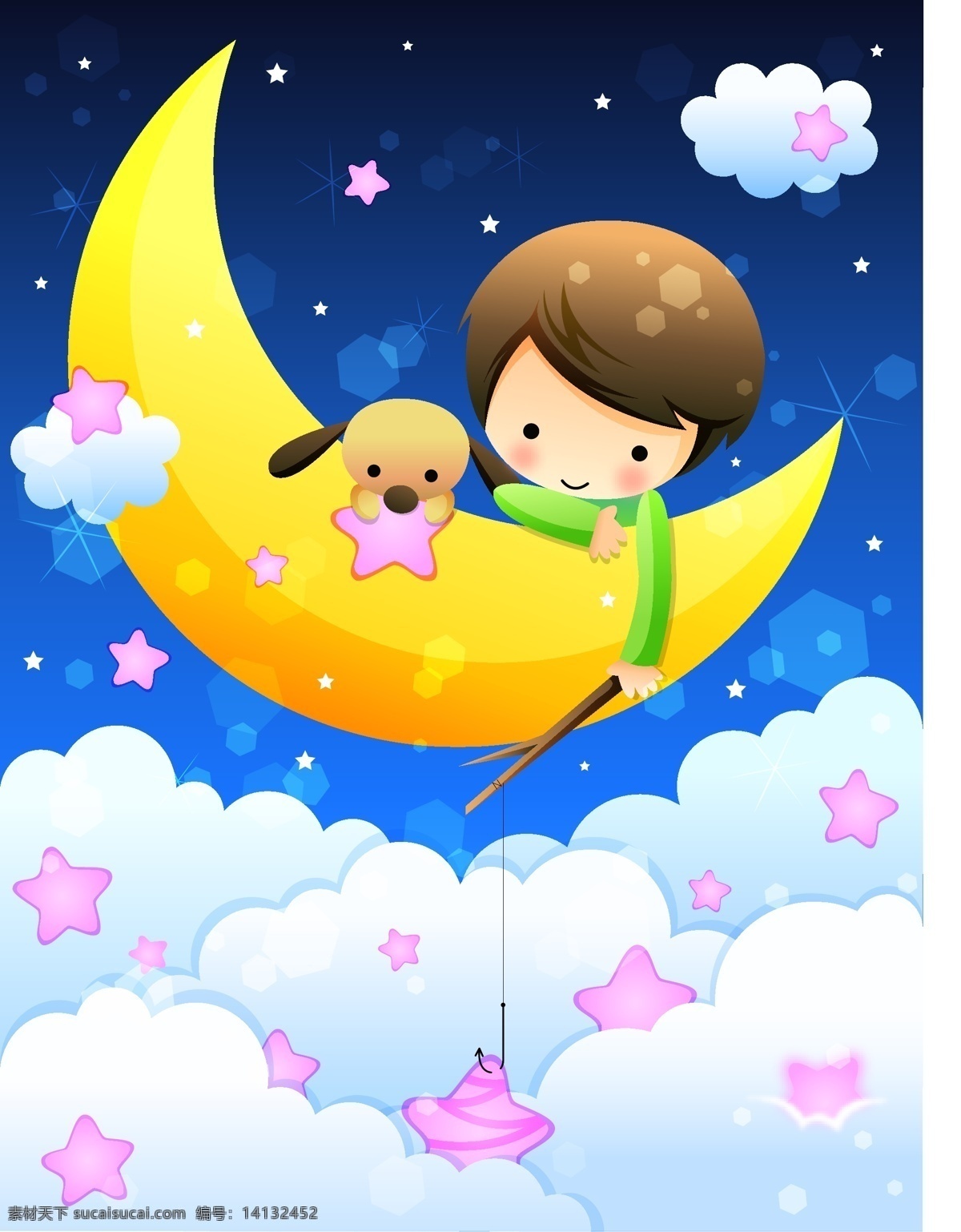 韩国 儿童节 矢量图 源码 韩国儿童 模板 设计稿 星星 源文件 云彩 月亮 节日大全 节日素材
