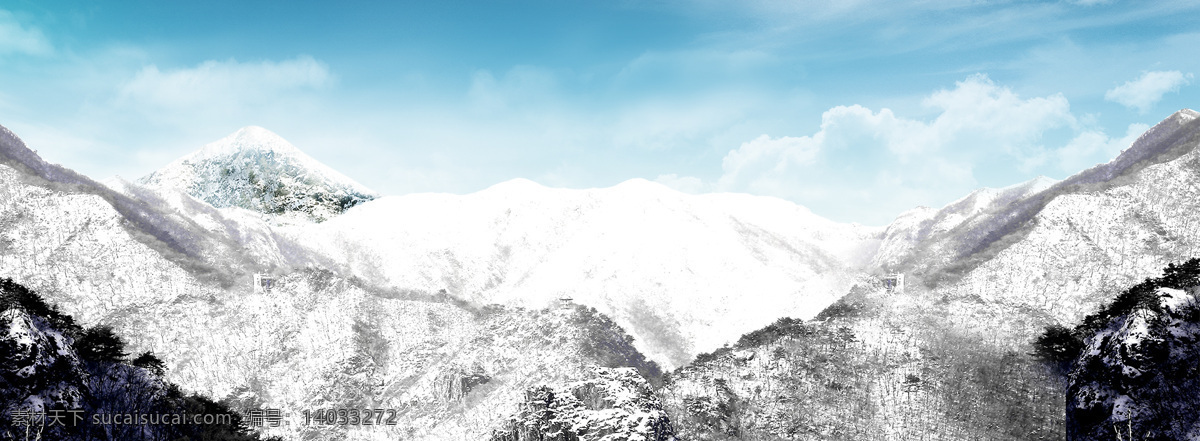 雪山 大气 简洁 banner 海报 背景 白色 天空 雪 雪地 云