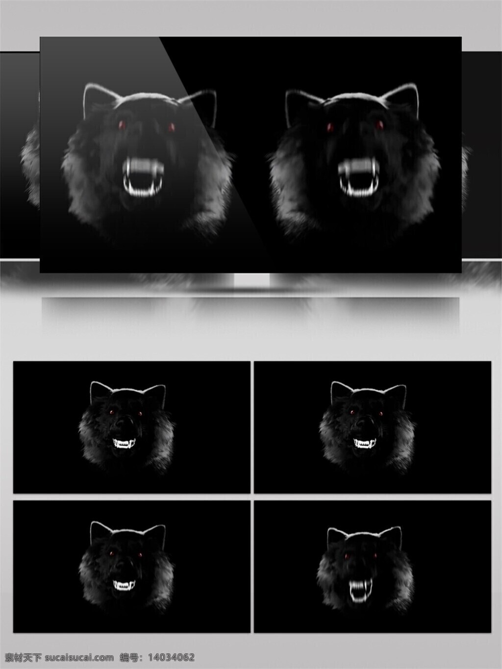 白色 动物 光束 黑色 节目灯光 视觉享受 唯美背景素材 黑白森林 熊 动态 视频