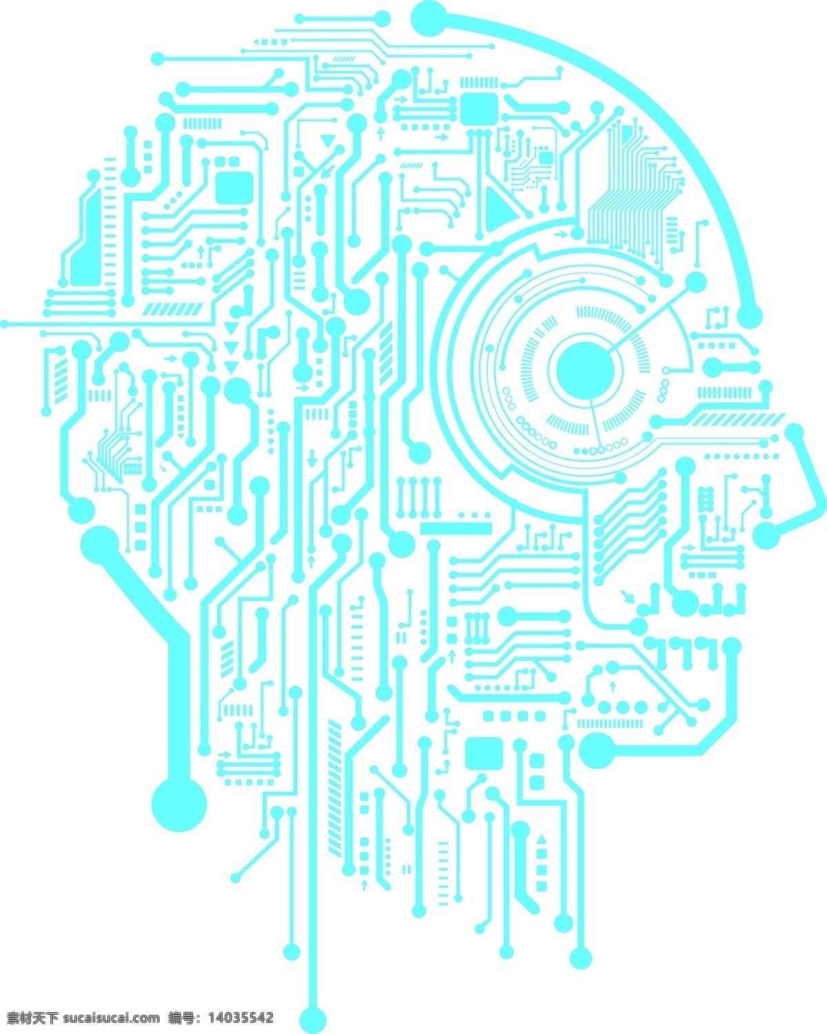 人工智能 科技 感人 脑 科技感 电路板 科技蓝 人类大脑