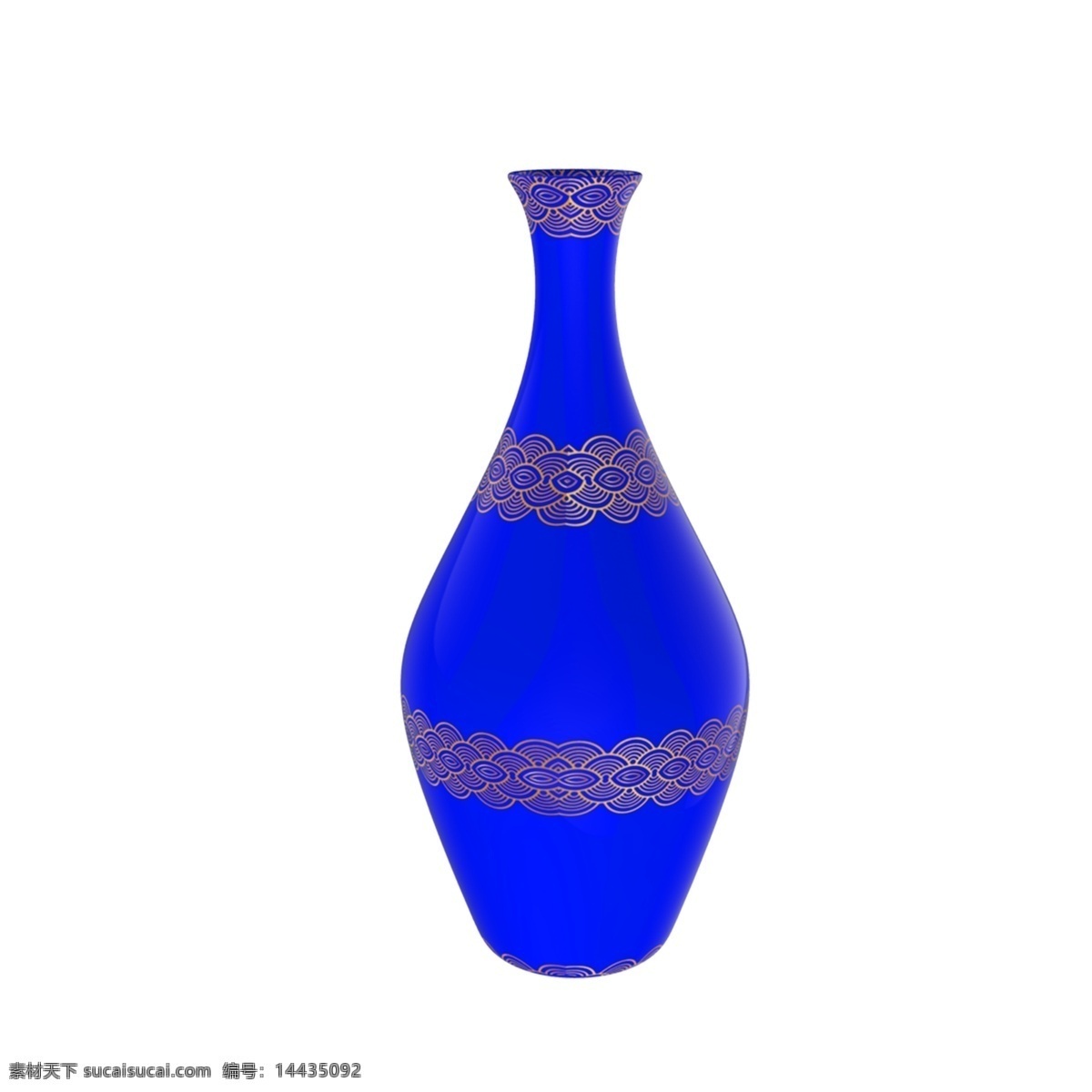 陶瓷花瓶图案 蓝色花瓶 摆件 家居装饰 家装节