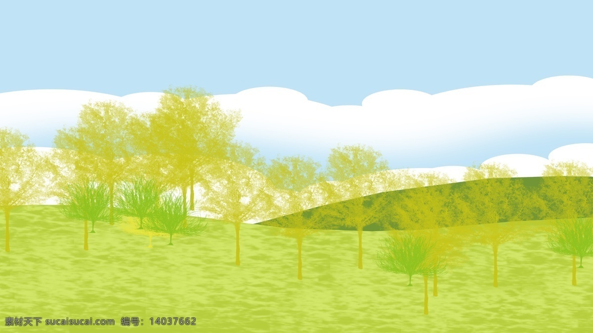 户外 树林 景观 风景 文艺 背景 云彩 户外背景 景观背景 小清新 简约