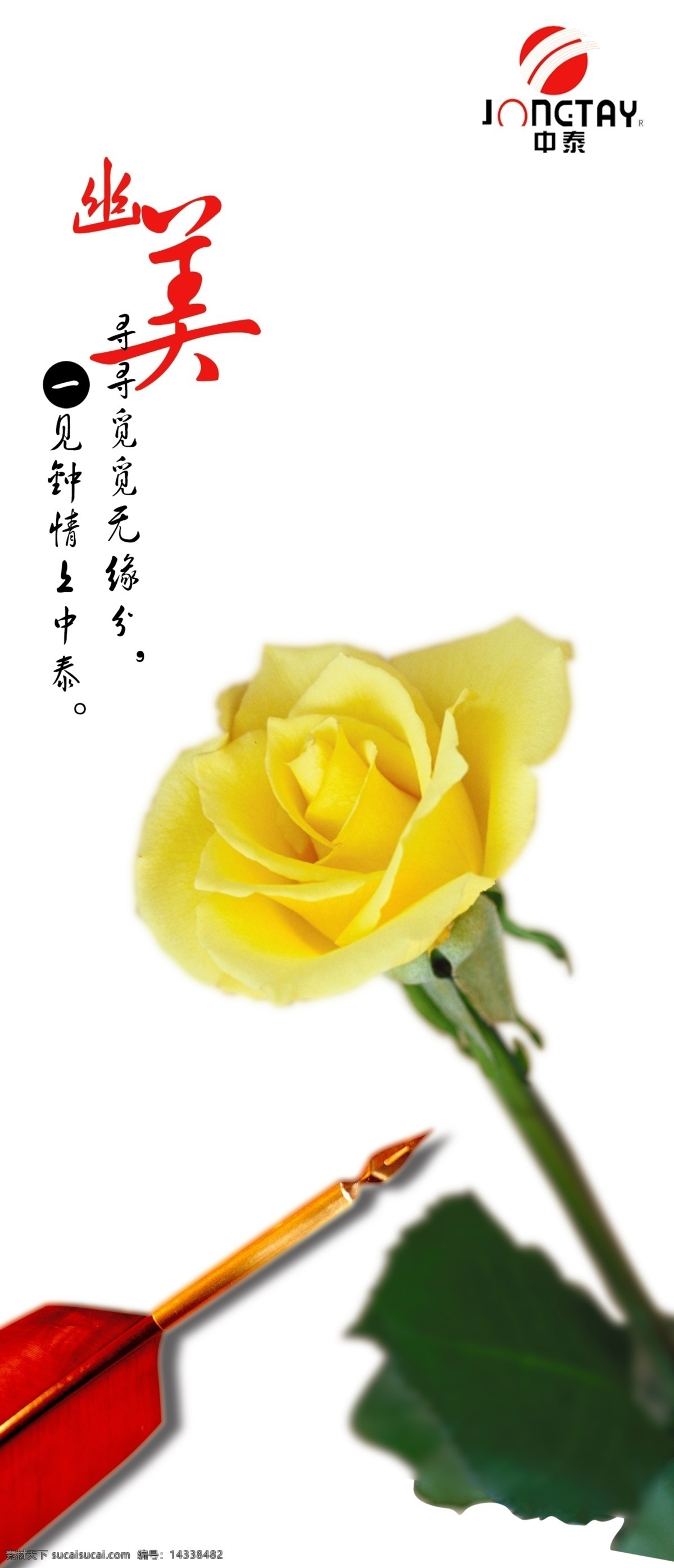 飞镖 广告设计模板 国内广告设计 黄玫瑰 家具标志 家具广告 玫瑰 艺术字 中泰 创意 广告 模板下载 中泰创意广告 源文件 psd源文件
