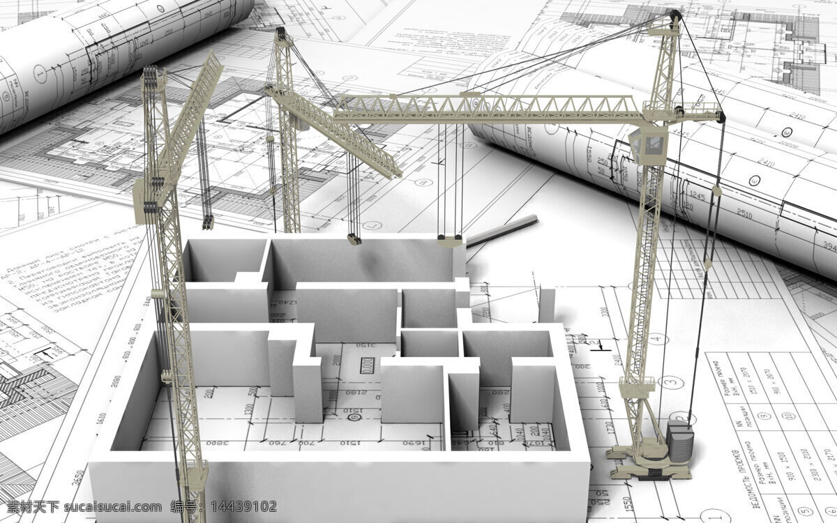 3d 房屋 3d房屋 背景 房屋平面图 房屋效果图 塔吊 图纸 背景图片