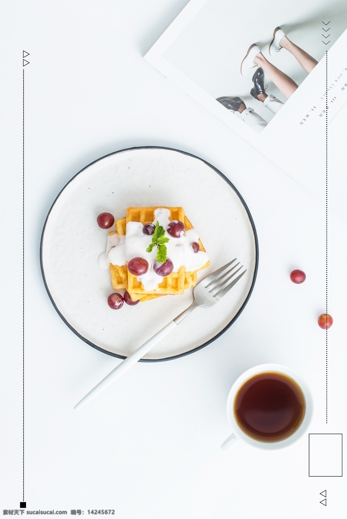 茶点 奶茶 面包 水果茶 蛋糕 茶 banner 下午茶海报