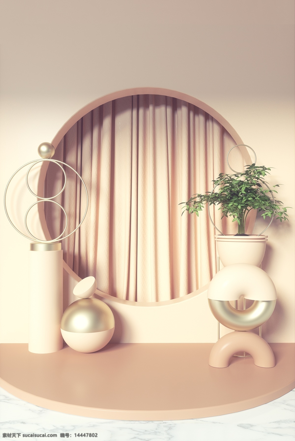 抽象 空间 电商 背景 展示 元素 3d 建模 c4d