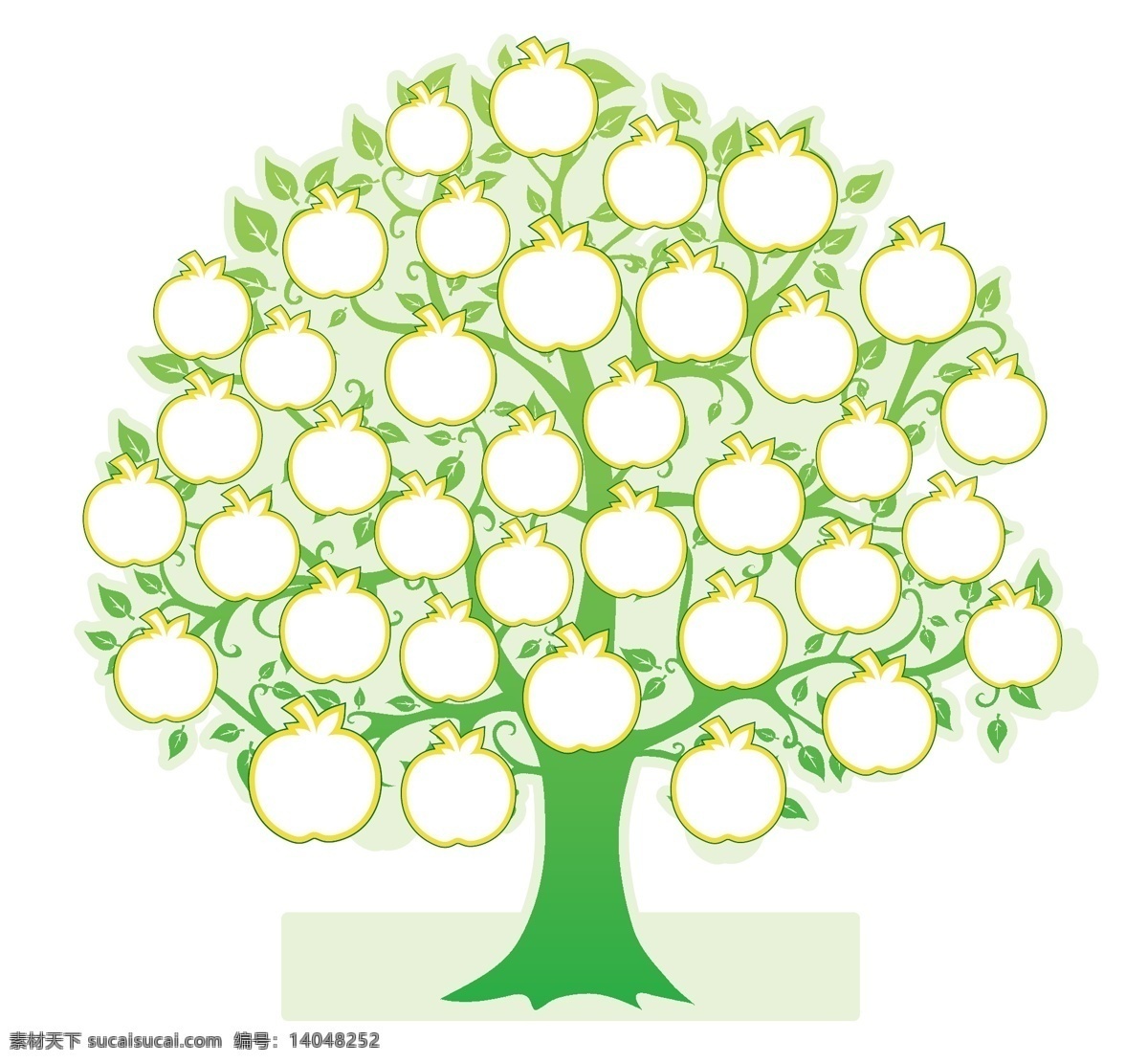 苹果树 苹果 树 矢量树 青苹果 图片墙 树木树叶 生物世界 矢量