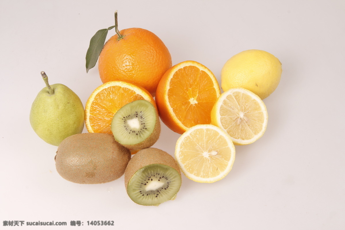 水果摄影 水果 橙子 新鲜 白底 叶子 食物原料 餐饮美食