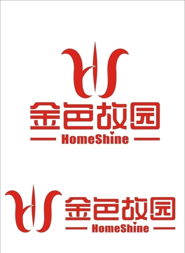 金色 故园 新 logo 标准版 金色故园 百合花 家纺名称 标志 标识 名品实业 标准logo 企业 标识标志图标 矢量