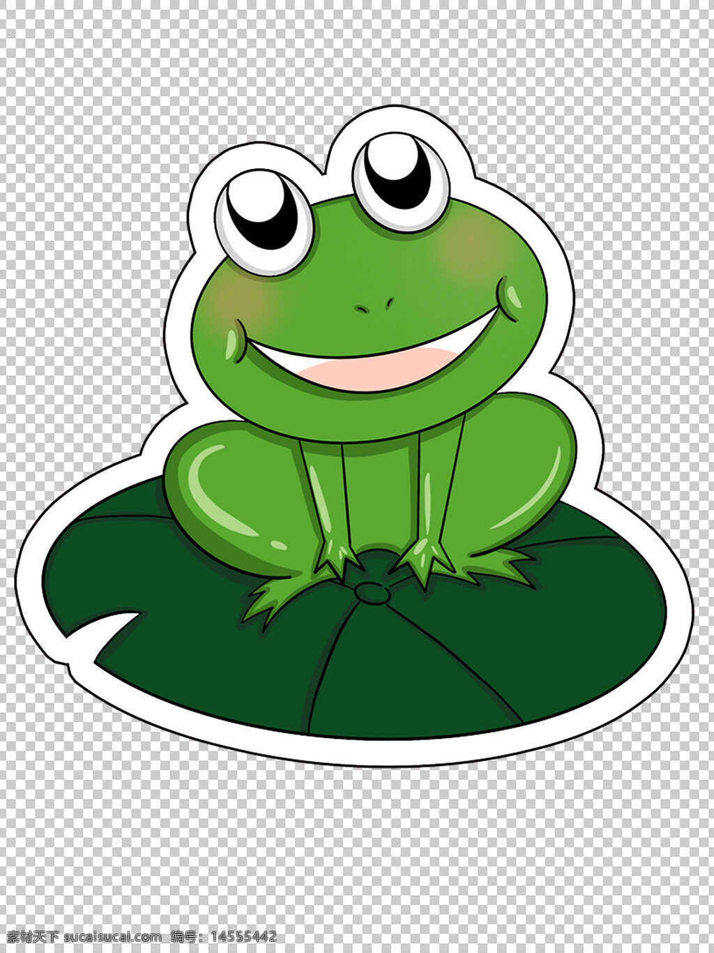 小青蛙 卡通 免扣 元素 素材 绿色 可爱