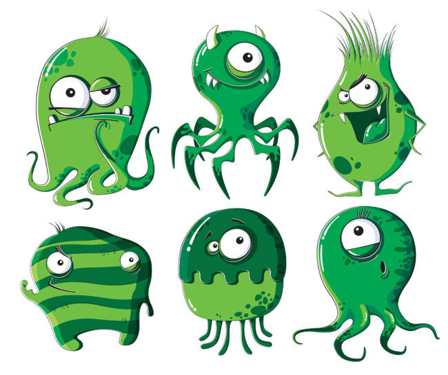 一群绿色怪物 绿色 怪物 一群怪物 绿色的怪物 章鱼 绿章鱼 卡通章鱼 怪物图片模板