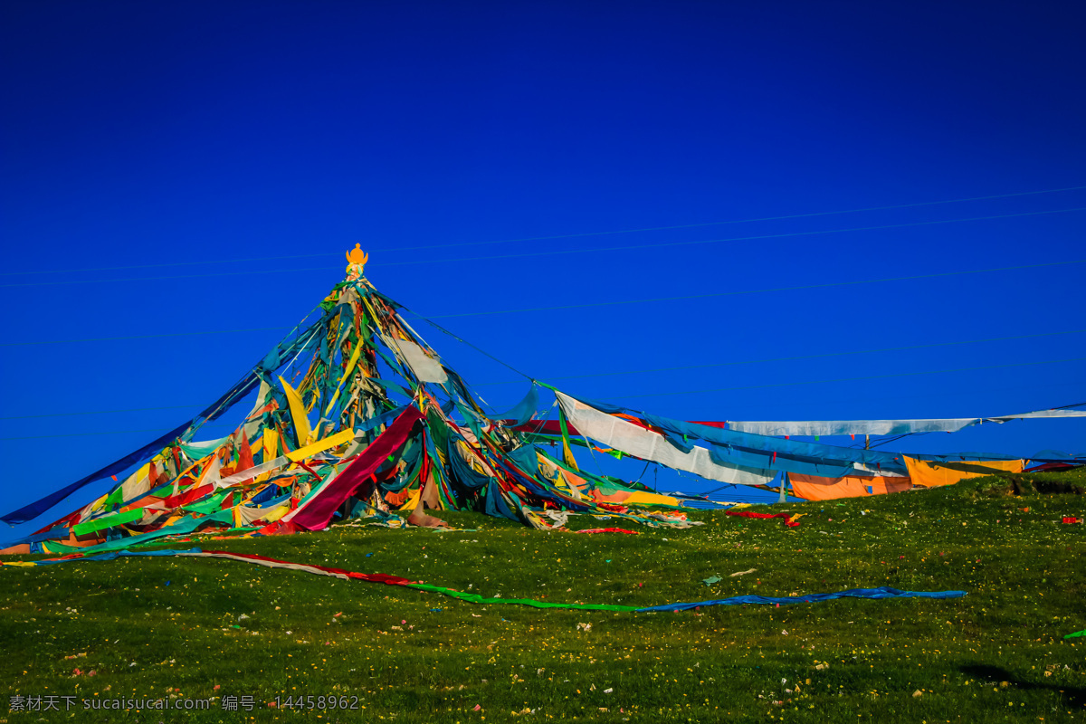 经幡 川西 幡 西藏 高原 自然景观 自然风景